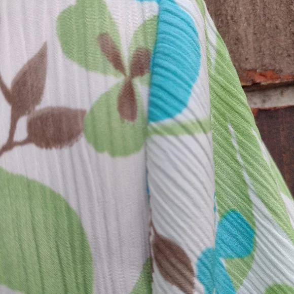 Allison Daley Petite Tropical Floral Blouse 12P - Picture 7 of 9